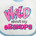 thumbnail image 4 of Inktastic Wild About Grandpa Girls Baby Bib, 4 of 4
