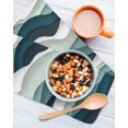 thumbnail image 3 of Dark Green Ombre Kitchen Dish Towels for Drying Dishes Set of 4, Modern Geometric Moire Abstract Art Waffle Weave Microfiber Hand Tea Bathroom Towels Quick Dry & Absorbent Towel 12x12, 3 of 7