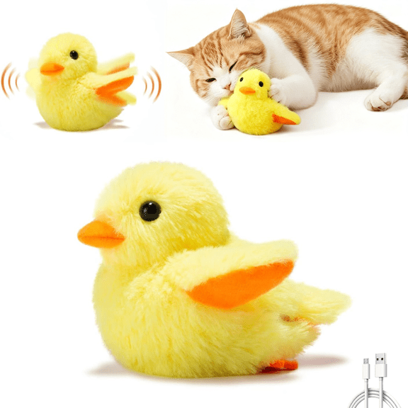 LANHUE Interactive Cat Toys for Indoor Cats, No Flying, Flapping Wings with Chirp Sound, Touch Activated Kitten Toys for Boredom, Rechargeable Kitty Supplies for Exercise