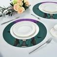 thumbnail image 6 of GZHJMY Halloween Witch Cat Round Placemats Washable Plate Table Mats for Kitchen Dining Table Decoration Set of 1 Table Mat, 6 of 7