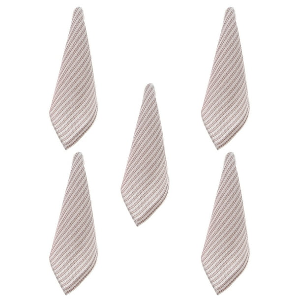 Juego de paños de cocina de 5 piezas, paños de cocina de tela de gofre suave y absorbente, paños de cocina de fibra de bambú para lavar y secar platos 25*35cm