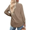 thumbnail image 3 of Qaspx Long Sleeve Shirts for Women Crewneck Lightweight Sweatshirts Fall Casual Tunic Tops, 3 of 6