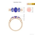 thumbnail image 4 of ANGARA Natural Oval Tanzanite Three Stone Criss-Cross Ring in 14K Rose Gold for Women (Size-7x5mm) | December Birthstone, Birthday, Anniversary, Jewelry Gift for Women | Natural Tanzanite Ring, 4 of 8