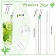thumbnail image 7 of Lnrkai 6 Pcs Reusable Glass Straws Shatter Resistant, 7.9'' Clear Drinking Straw Dishwasher Safe with 2 Brushes for Summer Party Decor Smoothies Juice, 7 of 7