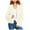 White, variant on YDFCWXW Winter Fluffy Women's Shaggy Jacket Long Sleeve Outwear Khaki, XL