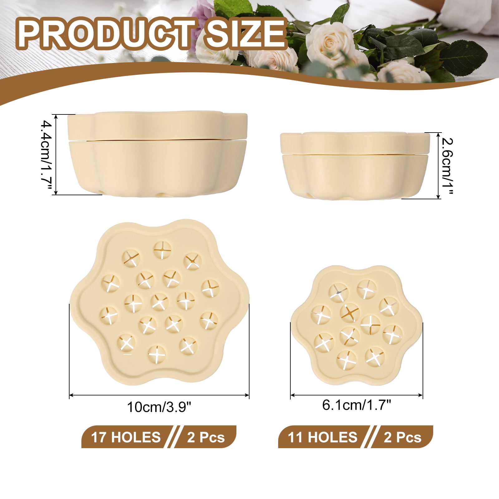 Stem Holder Silicone Flower Stem Holder Spiral Ikebana Large Small Flower Arranger Twist DIY Bouquet Yellow