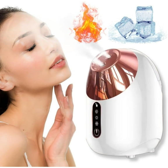 Facial Steamer - Hot and Cold and Warm Mist Face Steamer for Facial Deep Cleaning with Nano Ionic, for Home Spa, Portable Face Humidifier
