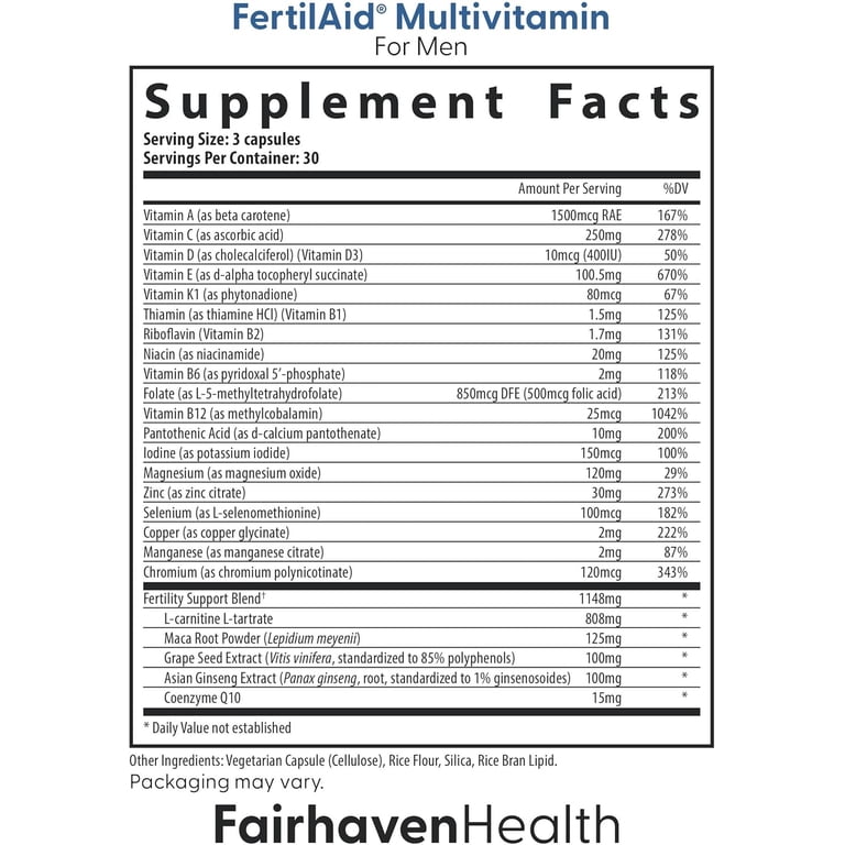 FertilAid Men's Sperm Support Booster - Conception Vitamins