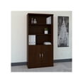 thumbnail image 3 of Series C 36W 5 Shelf Bookcase with Doors in Mocha Cherry - Engineered Wood, 3 of 4
