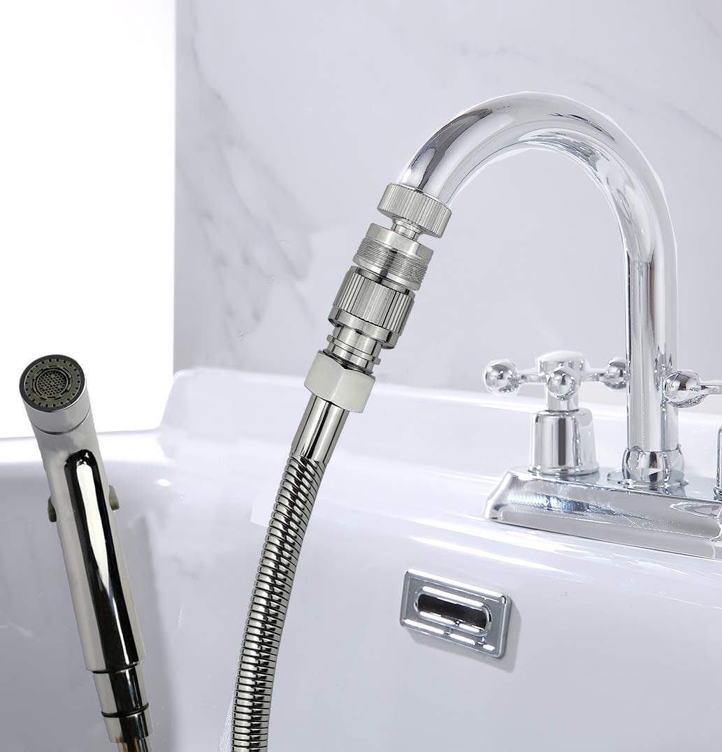 Quick-connect Sink Faucet Sprayer Kit  Hose Accessories Detachable Metal Adapter With Hand Shower Hair Washing Pet Cleaning For Bathroom/kitchen (quick Connect Sprayer)