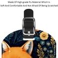 thumbnail image 4 of Square 2Pack PU Leather Fox Cruise Luggage Tag with Privacy Cover and Name ID Tag for Travel Handbags Backpacks Luggage Tags, 4 of 6