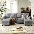 thumbnail image 3 of Jarenie Modern Sectional Sofa Couch with Reversible Chaise U Shaped Couch 4-Seat Convertible Sofa for Living Room, 3 of 10