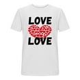 thumbnail image 5 of EchfiProm Mens Graphic Tees Valentine White Shirts Short Sleeve Athletic Graphic Love Heart Tops for Young Mens 2XL, 5 of 5