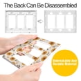 thumbnail image 4 of Yayeee Rocker Switch Wall Plate 1-Gang 4.6"x2.9" Home Decorative Outlet Cover, Beige Sunflower Pattern, 4 of 6