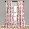 thumbnail image 5 of Ambesonne Watercolor Curtains, Pieces of Watermelon, Pair of 28"x84", Coral Pale Green Black, 5 of 5