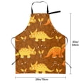 thumbnail image 5 of Lsque Dinosaurs and Leaves Waterproof Apron Chef Aprons for Men Heavy Duty Chemical Work Apron Extra Long Grilling Aprons with Adjustable Bib Apron, 5 of 9