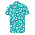 thumbnail image 4 of JURANMO Hawaiian shirt for Men Short Sleeve Button Down Blouse Easter Bunny Egg Print Beach Aloha Shirts Summer Vacation Tops White XL Ofertas Flash, 4 of 6