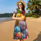 thumbnail image 4 of Disketp Easter Eggs para Vestido de Manga Corta para Mujeres, Vestidos de Verano para Mujeres, Casual y Holgado para la Playa, 4 of 6