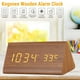 thumbnail image 3 of Reloj de madera digital creativo LED con calendario perpetuo y temperatura, reloj de voz recargable, 3 of 6