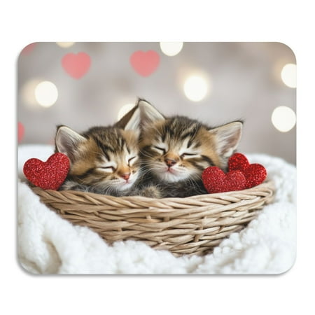 

Cats Sleeping Valentine Hearts Diatomite Dish Drying Mat Drain Pad for Kitchen Sink Countertop 16 x 12