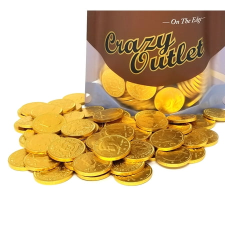 Chocolate Gold Coins Bulk - Milk Chocolate Gold Coins Candy, Large 1.5 Inch, Chocolate Candy Bulk 1 lb