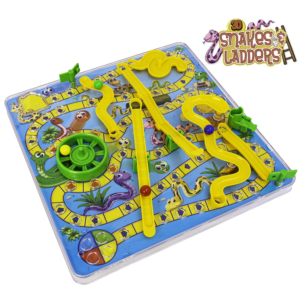 3D Snake Board Game Toy with Ladder Traditional Family Toy Fun Gift for  Kids - Walmart.com