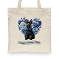 thumbnail image 2 of Scottish Terrier Proud Dad Happy Father's Day Canvas Tote Bag Scottie Dog Lover Gifts Reusable Shopping Grocery Bag - 02008, 2 of 5