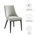 thumbnail image 3 of Side Dining Chair, Set of 2, Grey Gray, Velvet, Modern Contemporary, Kitchen Room Cafe Bistro Restaurant Hospitality, 3 of 10