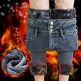 thumbnail image 2 of Mepaouo Women's Winter Jeans Fleece Lined Thermal Thick Slim Stretch Warm Denim Pants Trousers, 2 of 7