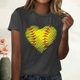 thumbnail image 2 of EQWLJWE Hauts d'Été pour Femmes Hauts pour Femmes en Liquidation Mode Femmes Été Ample Imprimé Col Rond T-Shirt Manches Courtes Blouse Décontractée, 2 of 4