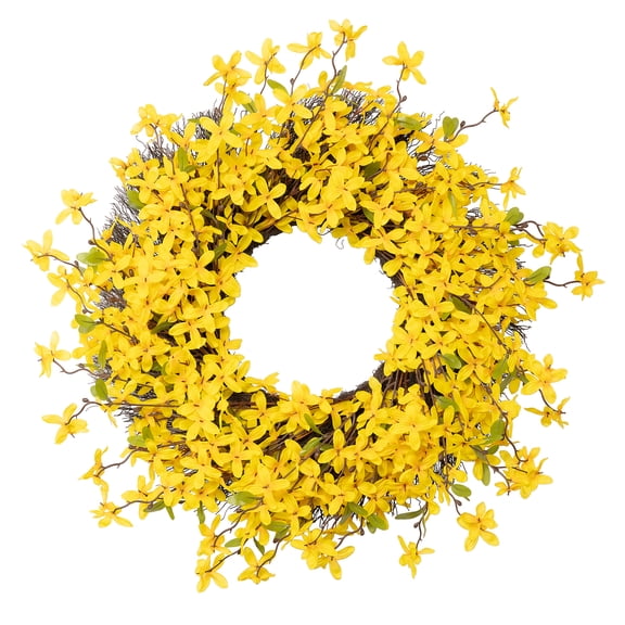 21.5" Forsythia Wreath by Ashland  - Spring Floral for Crafting and Home Decor