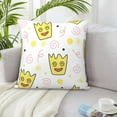 thumbnail image 6 of ZICANCN Confused Brain Yellow Throw Pillow Covers, Bed Couch Sofa Knit Decorative Pillow Covers for Living Room Farmhouse, 16"x16", 6 of 8
