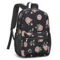 thumbnail image 2 of Pioneer Flower Floral Print Pattern 17" School Backpacks for Teens,Waterproof Oxford Fabric,S-Shape Padded Straps for School,Travel,Hiking,Camping, 2 of 5