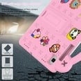 thumbnail image 7 of SaniMore EVA Kids Case for Samsung Galaxy Tab A7 10.4" 2020 (SM-T500/T505/T507), Skid-Proof Pen Slot Case for Boys Girls with Kickstand Handle Shockproof Cover for Samsung Tab A7, Pink, 7 of 7