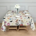 thumbnail image 3 of Halloween Cute Ghosts with Boo Square Tablecloth,Waterproof Square Table Cover,Wipeable Spillproof Washable Table Cover for Home Kitchen Party Decor 60"x60"(152x152cm), 3 of 6
