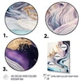thumbnail image 3 of Designart Blue, Gold And Purple Abstract Waves II Canvas Wall Art, 3 of 5