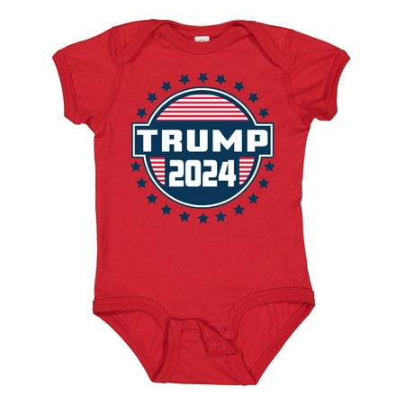 

Inktastic Trump for President 2024 Badge Gift Baby Boy or Baby Girl Bodysuit
