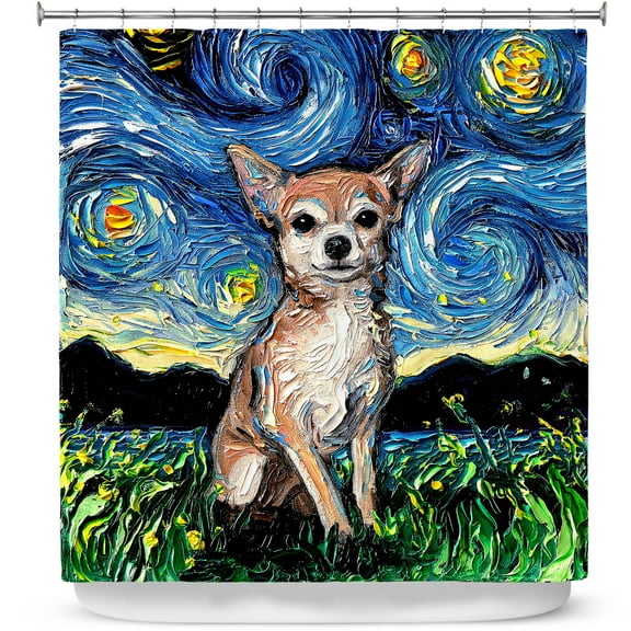 Shower Curtains 70" x 93" from DiaNoche Designs by Aja Ann - Chihuahua Dog