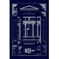 thumbnail image 2 of Buhlmann, J. 17x24 White Modern Wood Framed Museum Art Print Titled - Pediment of Temple at Assisi (Blueprint), 2 of 4