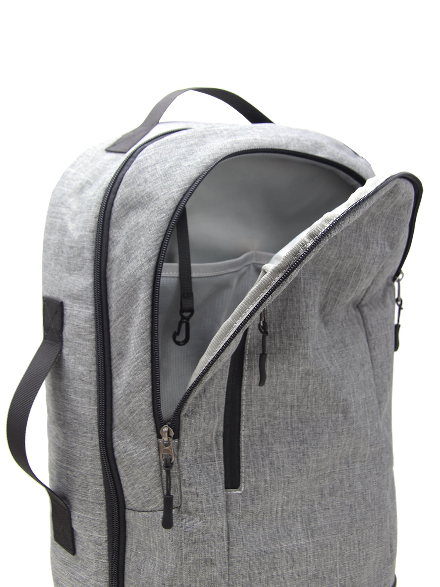 Protege 20" Convertible Travel Backpack with Multi Pockets and Trolley Sleeve, Gray