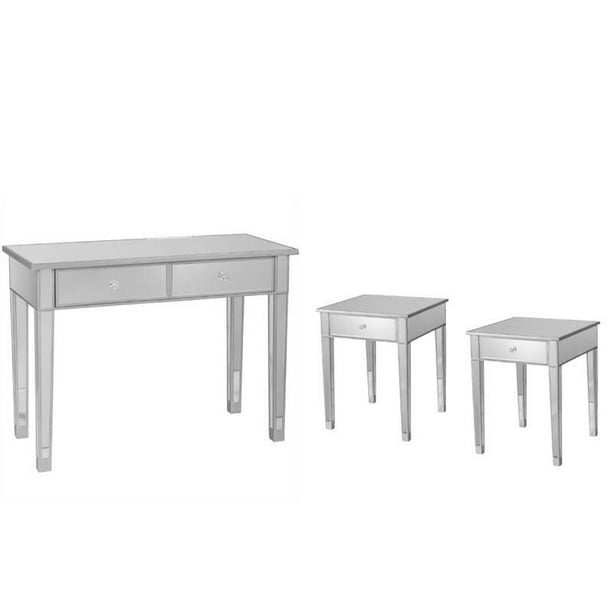 3 Piece Living Room Table Set with Console Table and (Set of 2) End