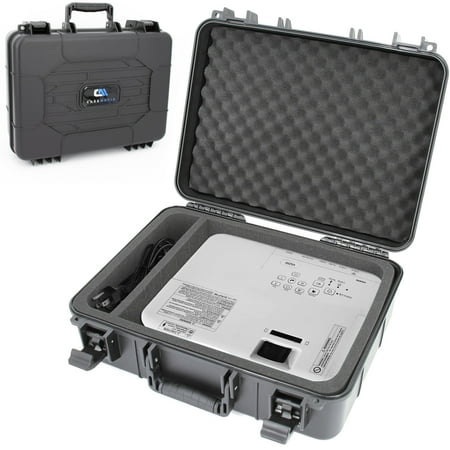 CASEMATIX Hard Shell Projector Travel Case – Epson VS250 VS350 VS355 Custom Foam Compartments
