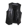 thumbnail image 1 of KLKCMS Men's Winter Vest Mens PU Leather Vest for Hiking Hunting Spring Fall Winter XL, 1 of 9