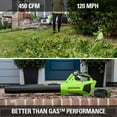 thumbnail image 4 of Greenworks 40V 14-Inch Chainsaw + Jet Blower, 4.0 AH Battery and Charger Included, 4 of 6