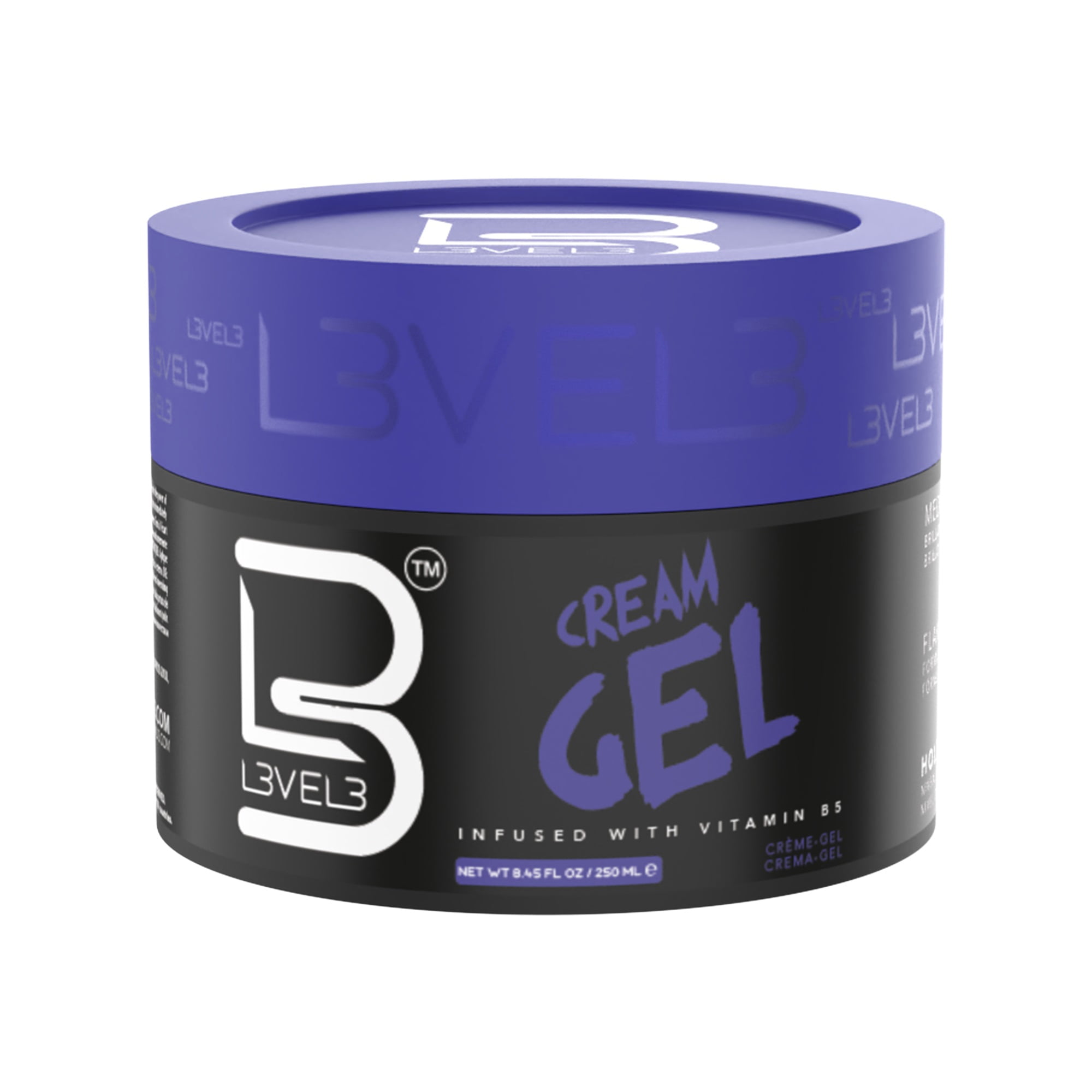 L3VEL3 Cream Hair Gel, Curly Hair Gel, 8.45 oz