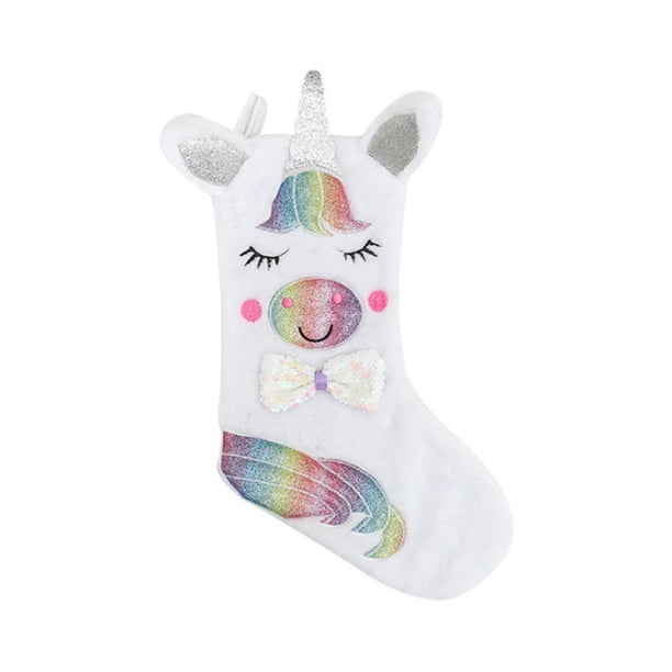 Calcetín Navideño Con Luz Led Medias De Lentejuelas Brillantes Bolsa De Regalo De Dulces Para Decoración Navideña seitruly HA038940-00