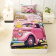 thumbnail image 3 of Erosebridal Happy Easter Eggs Twin Sheet Sets,Pink Cherry Blossom Cute Flowers Bedding For Girls Kids 3-Piece, 3 of 6