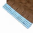thumbnail image 5 of MY-LADY Body Wavy Tape in 100% Real Human Hair Extensions Curly Hairpiece Skin Weft Full Head 20PCS US 16" #06 Light Brown, 5 of 10