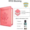 thumbnail image 3 of Passport and Vaccine Card Holder Combo,Cover Case with CDC Vaccination Card Slot, Leather Travel Documents Organizer Protector, with RFID Blocking, for Women and Men, 3 of 6