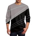 thumbnail image 1 of Men's T Shirt O-Neck Clothing Apparel Outdoor Long Sleeve Print Fashion Designer Vintage 2XL, 1 of 4